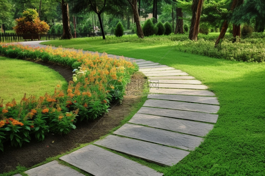 花园里的园林绿化 艺术与自然的完美融合